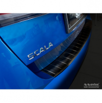 Protector negro acero paragolpes trasero Skoda Scala 2019- 'Ribs'