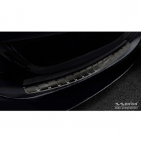 Protector Trasero De Paragolpes Acero Negro Para Mercedes C-Class W205 Sedan 2014-2019 &amp; 2019- &#039;Ribs&#039;