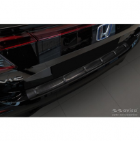 Protector de parachoques trasero en acero inoxidable negro para Honda Civic XI HB 2022- &#039;Ribs&#039;.