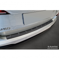 Protector de parachoques trasero de acero inoxidable negro apto para Skoda Kamiq Facelift 2023- &#039;Ribs&#039;
