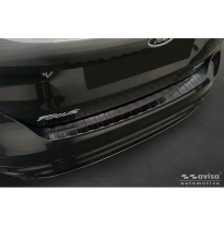 Protector de parachoques trasero de acero inoxidable negro apto para Ford Focus III HB Facelift 2014-2018 y Fiësta 2017-2023 &#039;Ri