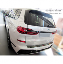 Negro Mirror Protector De Paragolpes Trasero Acero Inox for Bmw X7 (G07) 2019- &#039;Ribs&#039;