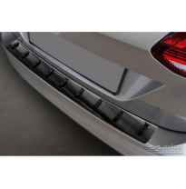 Protector de parachoques trasero de acero inoxidable negro para Volkswagen Golf VII Variant incl. Alltrack 2012-2017 &#039;EDICIÓN FU