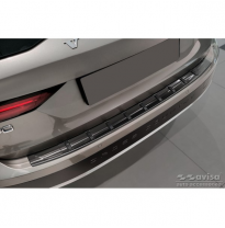 Protector de parachoques trasero de acero inoxidable negro para Volvo V90 II 2016- (incl. Cross Country) &#039;STRONG EDITION&#039;