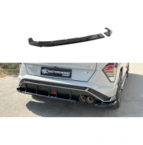 Faldón de parachoques trasero Motordrome compatible con Hyundai Kona II (SX2) N-Line 2023- (ABS negro brillante)