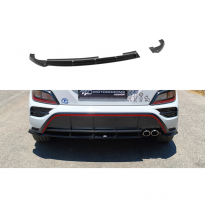 Splitter de parachoques trasero Motordrome compatible con Hyundai Kona mk1 Facelift 2020-2023 (ABS negro brillante)