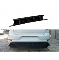 Faldón de parachoques trasero (Difusor) apto para Volkswagen Golf 7.5 GTI 2017-2020 (ABS negro brillante)