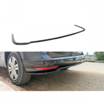 Faldón de parachoques trasero (Difusor) compatible con Volkswagen Caddy V Furgón/MPV 2020- (ABS negro brillante)