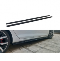 Set faldones laterales aptos para Volkswagen Golf 7 y 7.5 GTI 2012-2020 (ABS negro brillante)