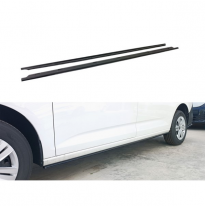 Set faldones laterales aptos para Volkswagen Caddy V Furgón/MPV 2021- (ABS negro brillo)