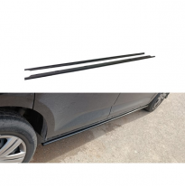 Set faldones laterales aptos para Volkswagen Caddy V Furgón/MPV 2020- (ABS negro brillo)