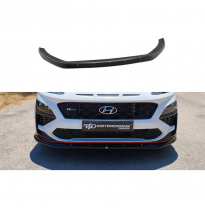 Spoiler delantero Motordrome compatible con Hyundai Kona mk1 Facelift 2020-2023 (ABS negro brillante)