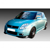 Spoilers laterales delanteros Motordrome Corners apto para Suzuki Swift 2005-2010 (ABS Negro Brillante)