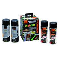 Foliatec Spray Vinilo (Dip) Neon 4-Piezas Juego - Rojo 2x400ml + Base Coat 2x400ml