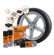 Kit De Pintura En Aerosol Foliatec Universal 2c - Plateado Metalizado Brillante 3x400ml