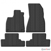 Juego de alfombrillas de goma Gledring para Renault 5 E-Tech (2024) (perfil en T, 4 piezas + clips de montaje)