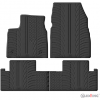 Juego de alfombrillas de goma para Renault Megane E-Tech 2022- (perfil T 4 piezas + clips de montaje)