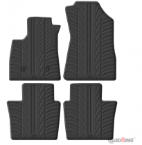 Juego de alfombrillas de goma aptas para Renault Espace VI E-Tech Hybrid 2023- (perfil T 4 piezas + clips de montaje)