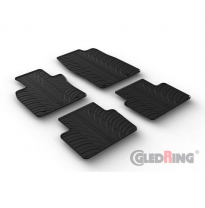 Juego De Alfombrillas De Goma  Mazda 3 2/2019- (Perfil En T De 4 Piezas + Clips De Montaje)