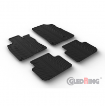 Juego de alfombrillas de goma para Honda Civic XI HB e:HEV 2022- (perfil T 4 piezas + clips de montaje) GLEDRING