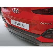 Protector Para El Paragolpes Trasero Abs  Hyundai Kona 7/2017-  Color Negro