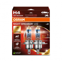 Osram Night Breaker 220 bombillas halógenas - H4 - 12V/60-55W - juego de 2 piezas