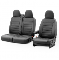 New York Design Fundas de asiento de cuero artificial 2+1 especifica para Fiat Doblo 2015-/Opel Combo 2012-2018