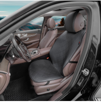 Funda protectora universal para asiento/cojín &#039;Delantero&#039; Cuero negro - una sola pieza