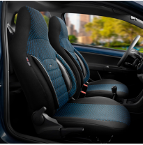 Juego de fundas de asiento universales de tela &#039;CityBug&#039; &#039;Sport Plus&#039; negro/azul - 9 piezas - apto para airbags laterales
