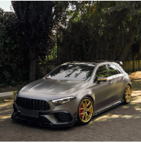 Kit de carrocería completo Oneway compatible con Mercedes Clase A (W177) A45 S Aero Pack 2019-2023 y FL 2023- - Negro brillante