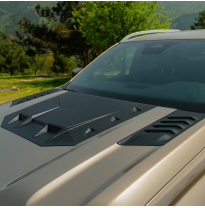 Toma de aire de capó unidireccional compatible con Volkswagen Amarok MK2 2022- - Negro mate