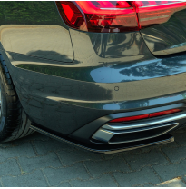 Difusores laterales traseros unidireccionales compatibles con Audi A4 (B9) Sedán/Avant Facelift 2019-2024 - Negro brillante Onew
