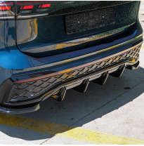 Difusor trasero unidireccional compatible con Volkswagen Tiguan III (CT1) 2024- - Negro brillante Oneway