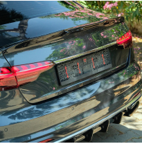 Alerón trasero unidireccional compatible con Audi A4 (B9) Sedán Facelift 2019-2024 - Negro brillante Oneway