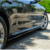 Faldones laterales Oneway Set compatibles con Audi A4 (B9) Sedán/Avant Facelift 2019-2024 - Negro brillante Oneway