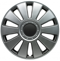 Juego De Tapacubos Pennsylvania 15-Pulgadas Silver/Charcoal Gris Autostyle