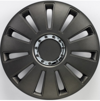 Juego De Tapacubos Silverstone Pro 16-Pulgadas Gun-Metal + Aro Cromado Autostyle