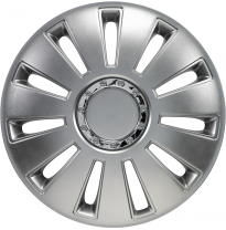 Juego De Tapacubos Silverstone Pro 17-Pulgadas Silver + Aro Cromado Autostyle