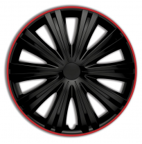 Juego De Tapacubos Giga R 16-Pulgadas Negro/Rojo Autostyle