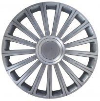 Juego De Tapacubos Radical 15-Pulgadas Silver + Aro Cromado Autostyle