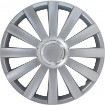 Juego De Tapacubos Spyder 16-Pulgadas Silver + Aro Cromado Autostyle