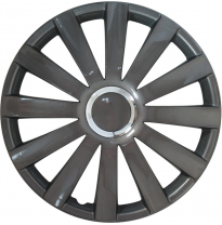 Juego De Tapacubos Spyder 16-Pulgadas Gun-Metal + Aro Cromado Autostyle