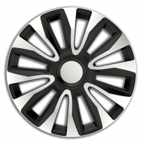 Juego De Tapacubos Avalone 14-Pulgadas Silver/Negro Autostyle
