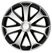 Juego De Tapacubos Mega 15-Pulgadas Silver/Negro Autostyle