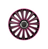 Juego De Tapacubos Lemans 13-Pulgadas Negro/Rosa Autostyle