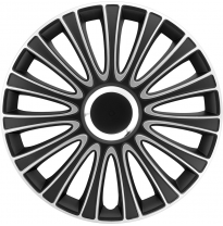 Juego De Tapacubos Lemans 15-Pulgadas Negro/Silver Autostyle