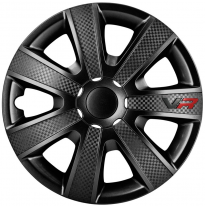 Juego De Tapacubos Vr 15-Pulgadas Negro/Carbono-Look/Logo Autostyle