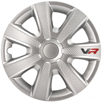 Juego De Tapacubos Vr 16-Pulgadas Silver/Carbono-Look/Logo Autostyle
