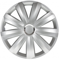 Juego De Tapacubos Venture Pro 15-Pulgadas Silver + Aro Cromado (Nylon) Autostyle