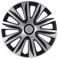 Juego De Tapacubos Nardo 13-Pulgadas Silver/Negro Autostyle